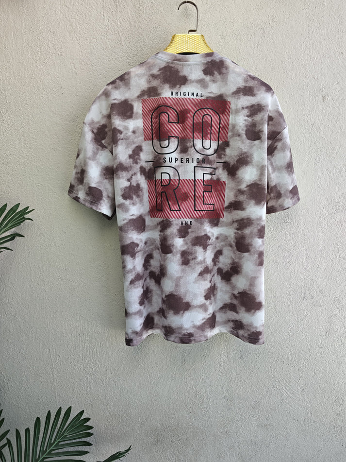 Round Neck Tie-Dye "RETRO" Graphic Tee
