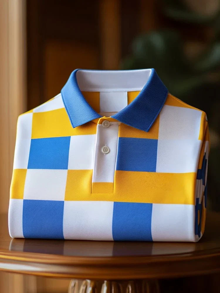 Premium Textured and Patterned Men's Polo Shirts Collection
