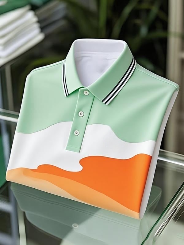 Premium Textured and Patterned Men's Polo Shirts Collection