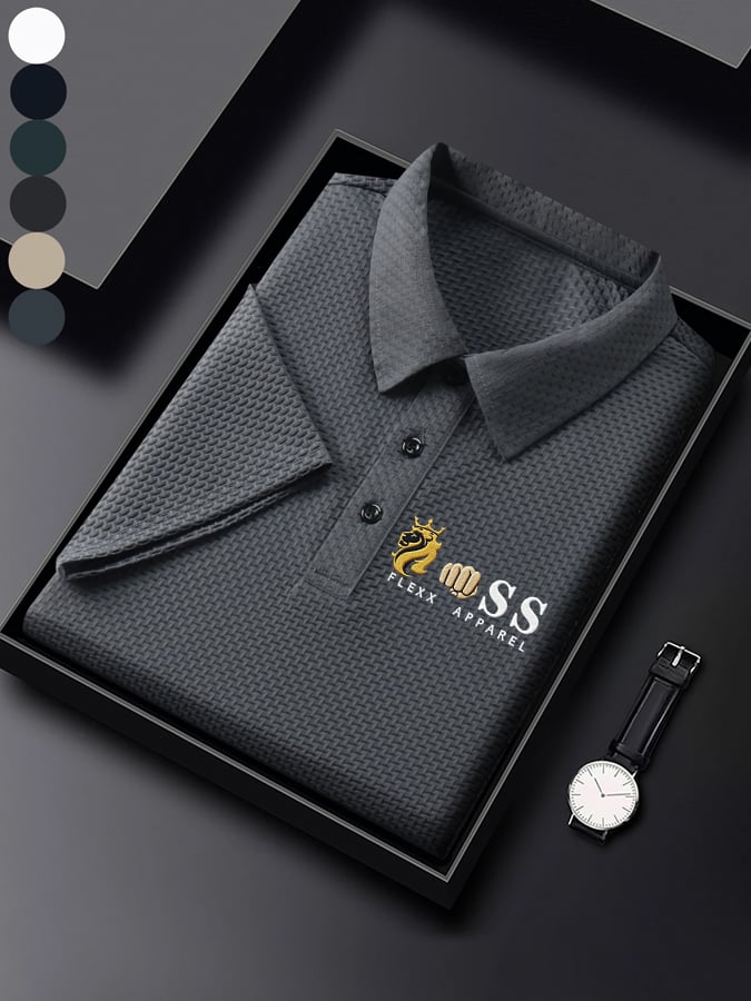 Premium Textured and Patterned Men's Polo Shirts Collection