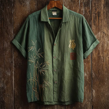 Premium Embroidered Linen Shirt
