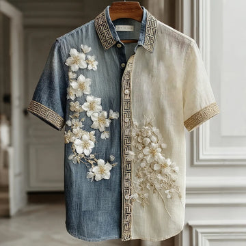 Premium Embroidered Linen Shirt