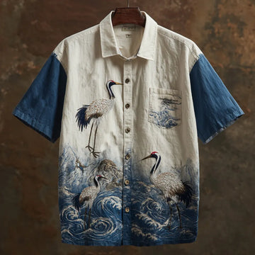 Premium Embroidered Linen Shirt -