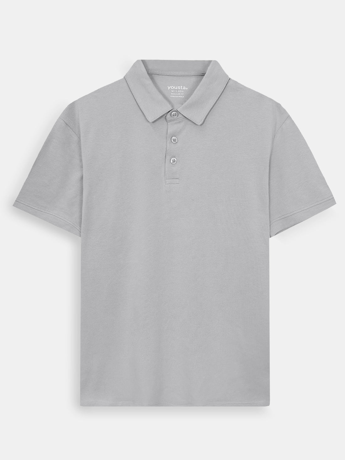 Yousta Men Regular Fit Solid Polo T-Shirt - Light Grey