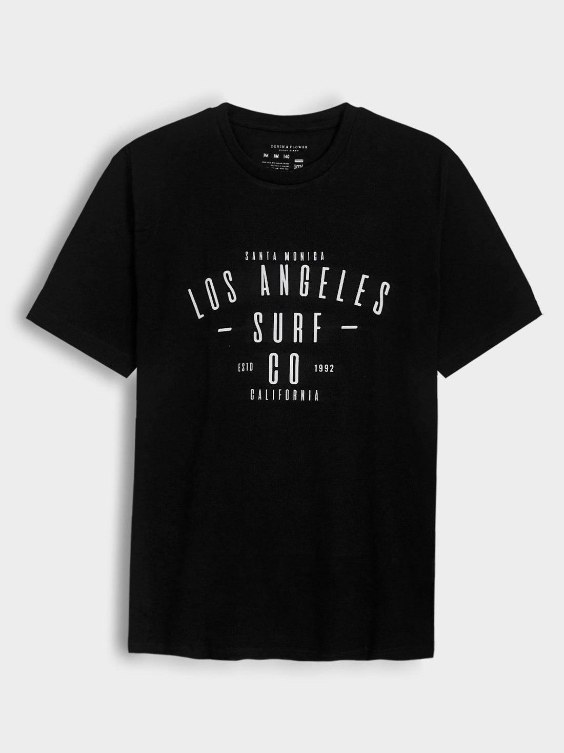 Santa Monica Los Angeles Surf Co Black T-Shirt