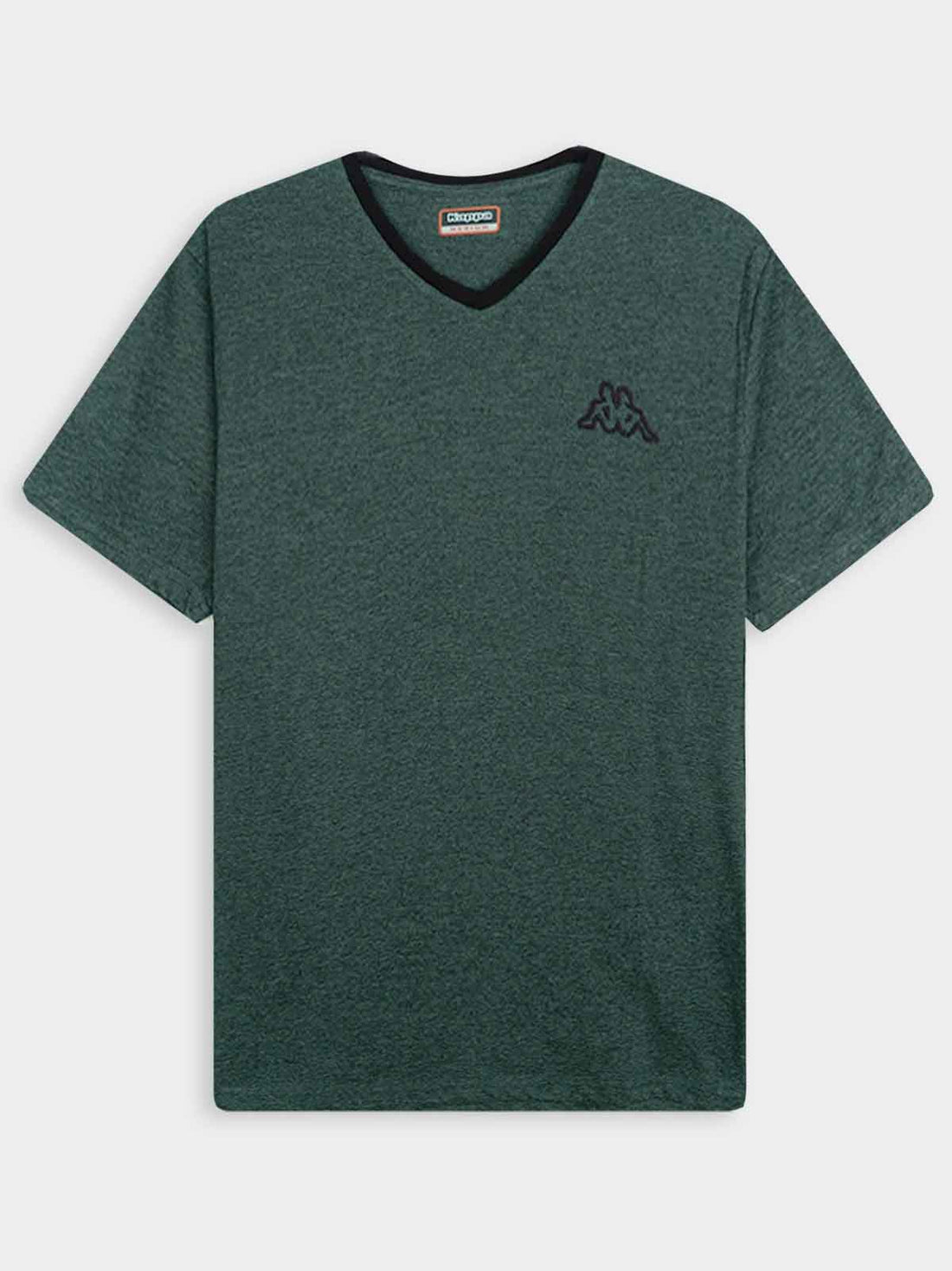 Kappa Men Forest Green Heather V-Neck T-Shirt
