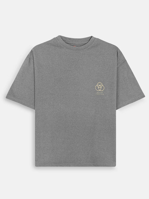 Urban Outfitters Men Grey Concentric Rings Oversized T-Shirt